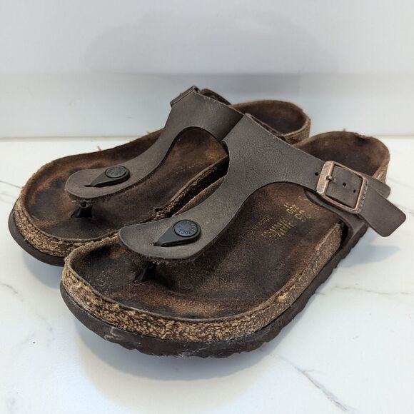 Birkenstock Gizeh Brown Oiled Leather Between Toe Thong Sandals Slides EU 36 - Picture 2 of 12